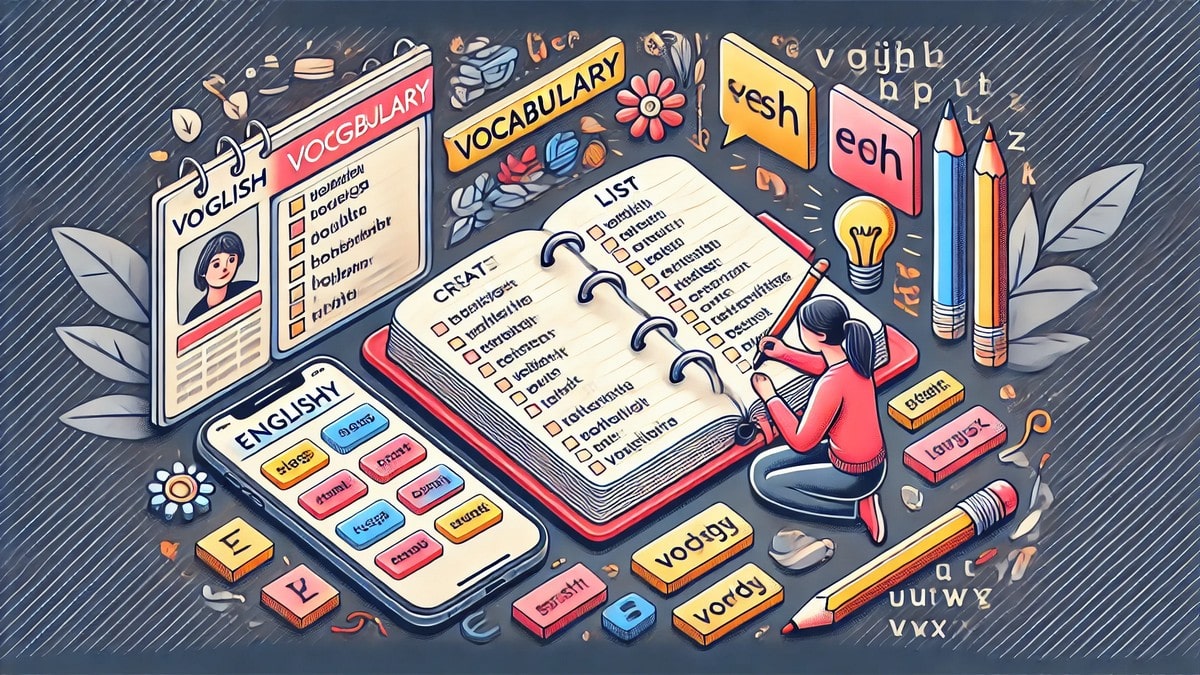 تهیه لیست برای یادگیری واژگان زبان انگلیسی