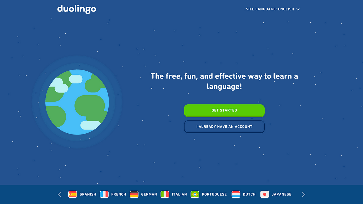 Duolingo بهترین سایت های آموزش زبان انگلیسی