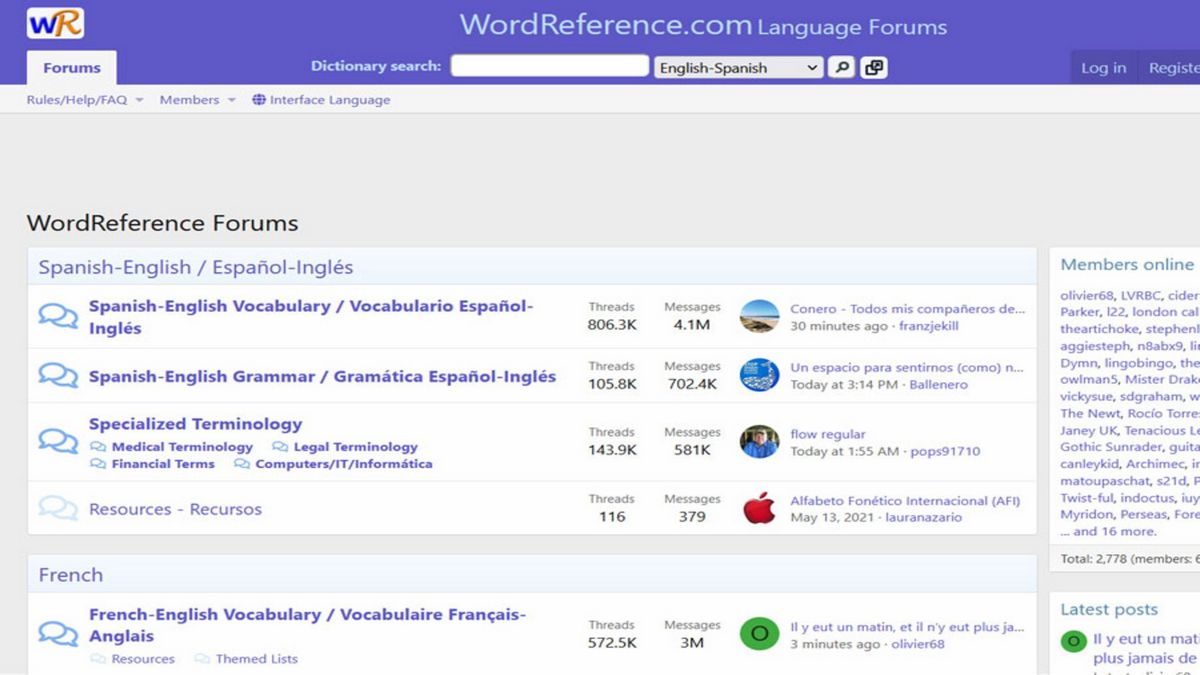 WordReference بهترین سایت های آموزش زبان انگلیسی