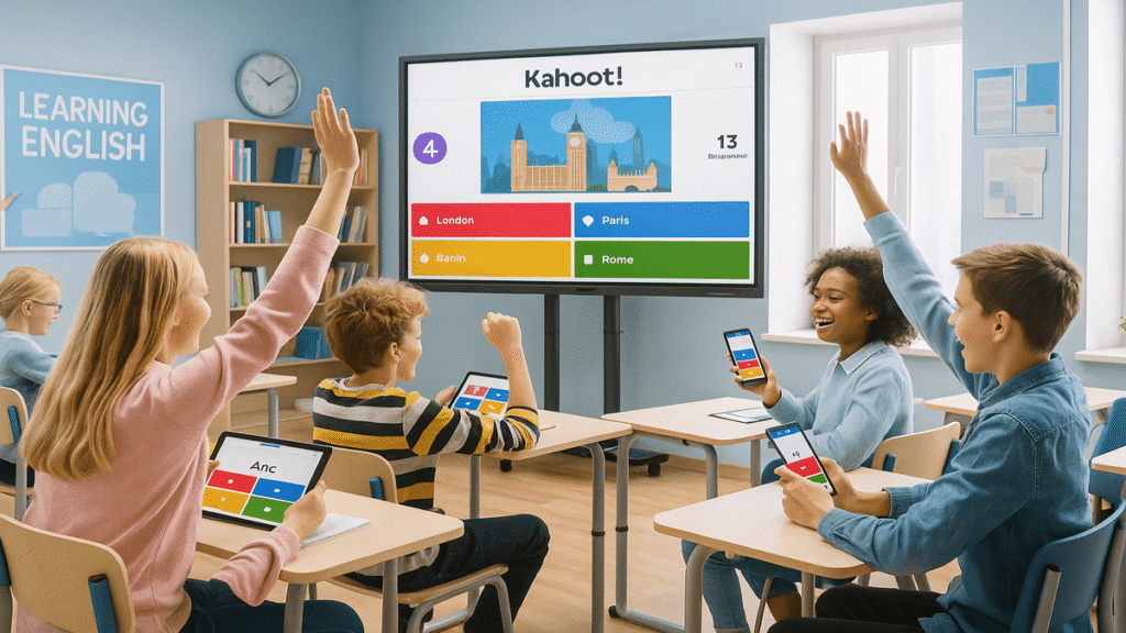 آموزش زبان با بازی kahoot