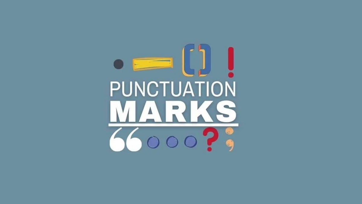 علائم نگارشی زبان انگلیسی